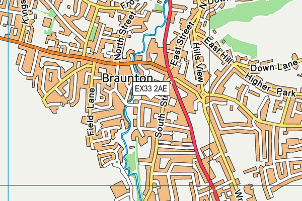 EX33 2AE map - OS VectorMap District (Ordnance Survey)