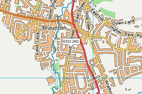 EX33 2AG map - OS VectorMap District (Ordnance Survey)