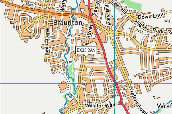 EX33 2AN map - OS VectorMap District (Ordnance Survey)