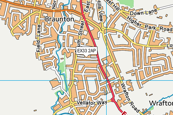 EX33 2AP map - OS VectorMap District (Ordnance Survey)