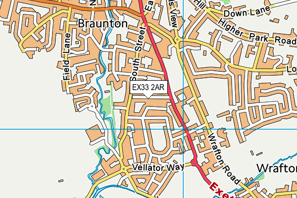 EX33 2AR map - OS VectorMap District (Ordnance Survey)