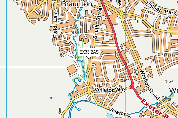 EX33 2AS map - OS VectorMap District (Ordnance Survey)