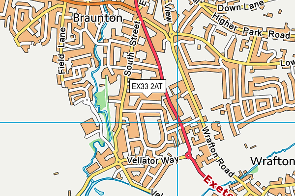 EX33 2AT map - OS VectorMap District (Ordnance Survey)