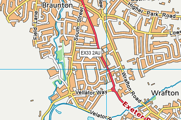 EX33 2AU map - OS VectorMap District (Ordnance Survey)