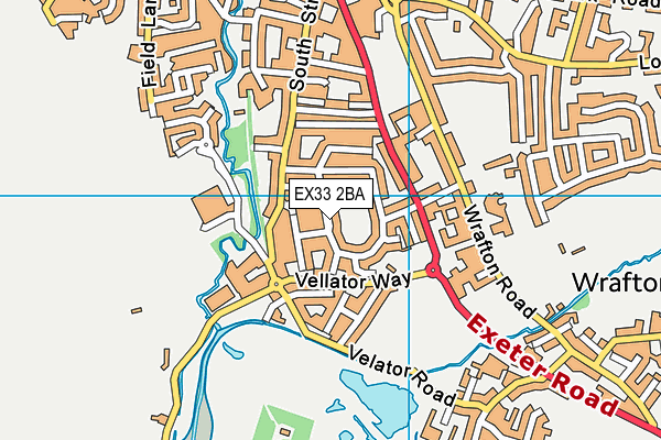 EX33 2BA map - OS VectorMap District (Ordnance Survey)
