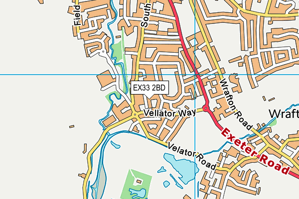 EX33 2BD map - OS VectorMap District (Ordnance Survey)