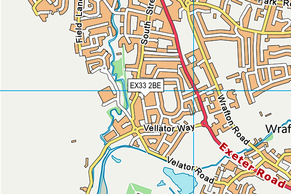 EX33 2BE map - OS VectorMap District (Ordnance Survey)