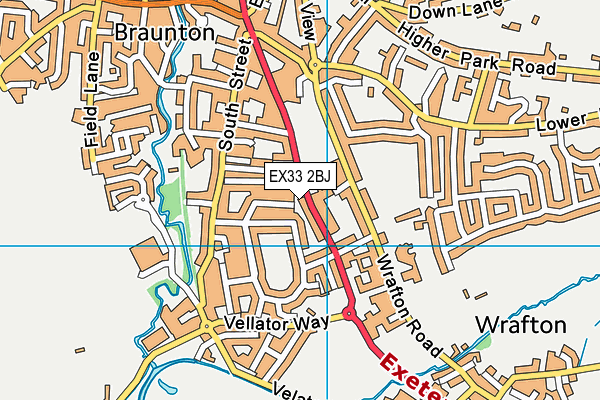EX33 2BJ map - OS VectorMap District (Ordnance Survey)