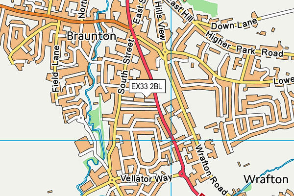 EX33 2BL map - OS VectorMap District (Ordnance Survey)