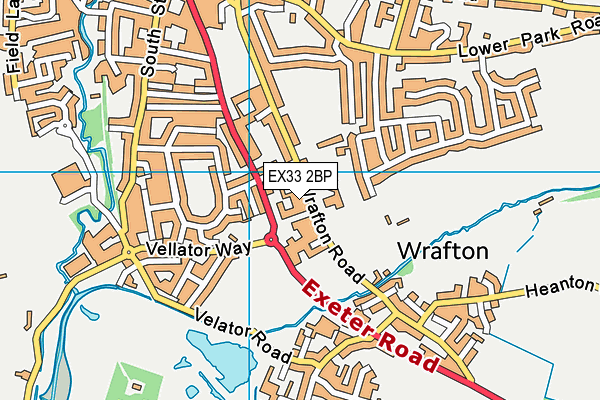 Braunton Academy map (EX33 2BP) - OS VectorMap District (Ordnance Survey)