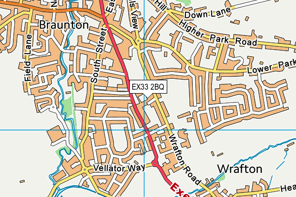 EX33 2BQ map - OS VectorMap District (Ordnance Survey)