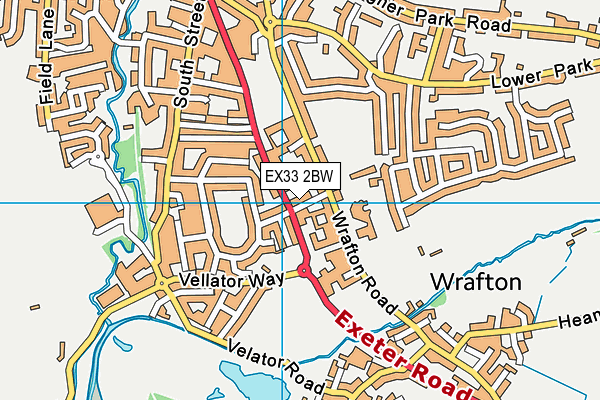 EX33 2BW map - OS VectorMap District (Ordnance Survey)