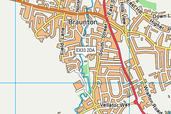 EX33 2DA map - OS VectorMap District (Ordnance Survey)