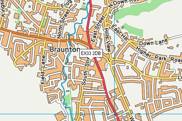 EX33 2DB map - OS VectorMap District (Ordnance Survey)