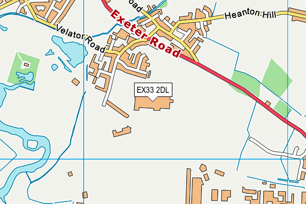 EX33 2DL map - OS VectorMap District (Ordnance Survey)