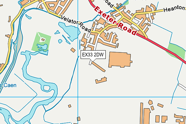 EX33 2DW map - OS VectorMap District (Ordnance Survey)