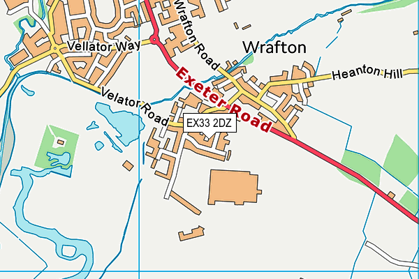 EX33 2DZ map - OS VectorMap District (Ordnance Survey)