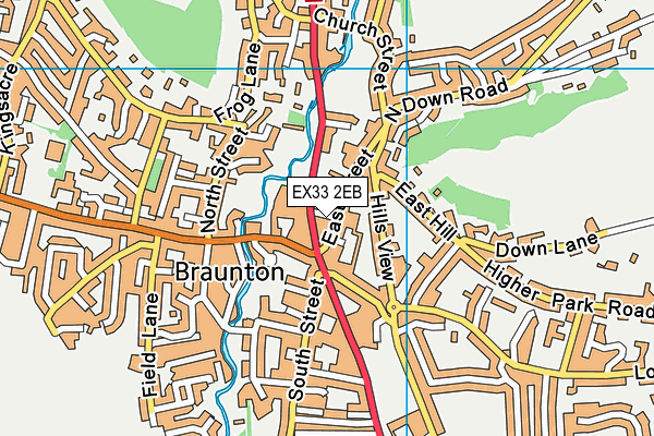 EX33 2EB map - OS VectorMap District (Ordnance Survey)