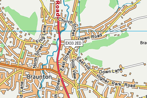 EX33 2ED map - OS VectorMap District (Ordnance Survey)