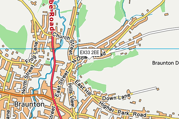 EX33 2EE map - OS VectorMap District (Ordnance Survey)