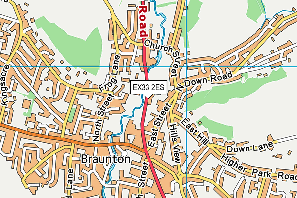 EX33 2ES map - OS VectorMap District (Ordnance Survey)