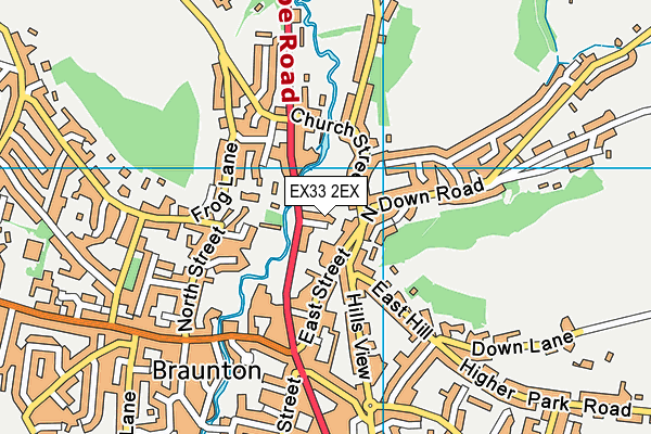 EX33 2EX map - OS VectorMap District (Ordnance Survey)