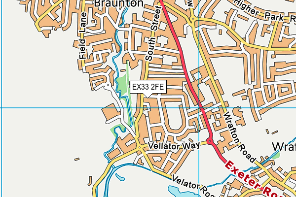 EX33 2FE map - OS VectorMap District (Ordnance Survey)
