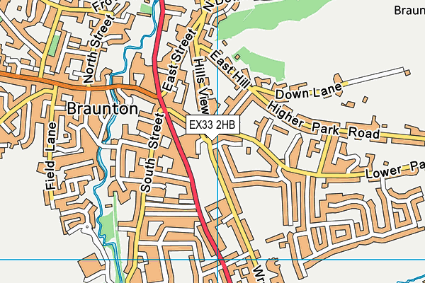 EX33 2HB map - OS VectorMap District (Ordnance Survey)