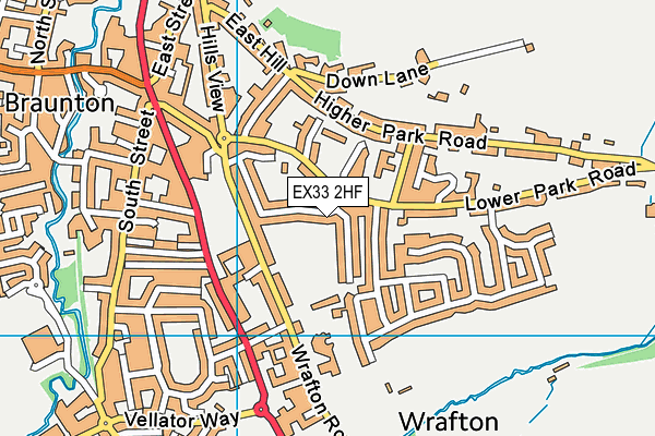 EX33 2HF map - OS VectorMap District (Ordnance Survey)