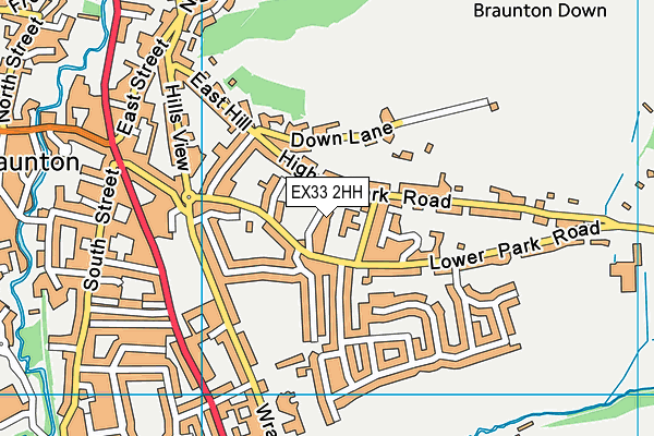 EX33 2HH map - OS VectorMap District (Ordnance Survey)