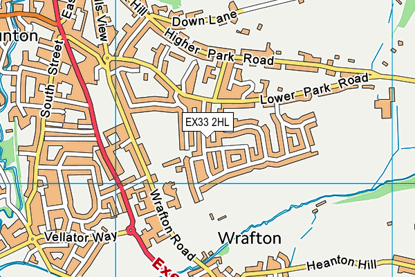 EX33 2HL map - OS VectorMap District (Ordnance Survey)