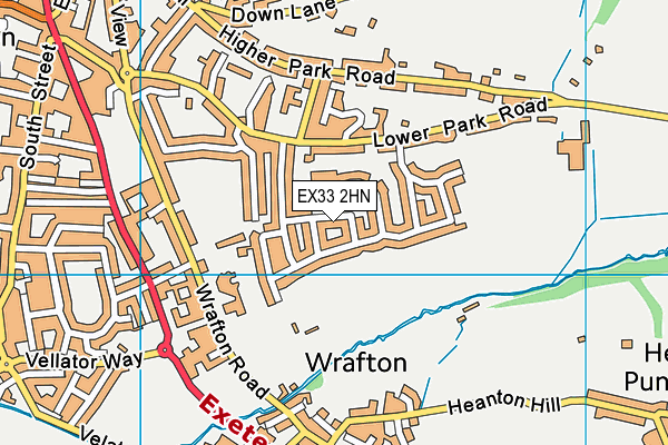 EX33 2HN map - OS VectorMap District (Ordnance Survey)