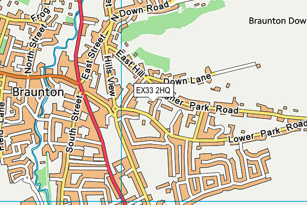 EX33 2HQ map - OS VectorMap District (Ordnance Survey)