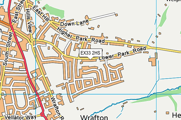 EX33 2HS map - OS VectorMap District (Ordnance Survey)