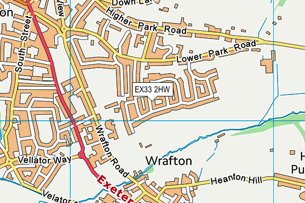 EX33 2HW map - OS VectorMap District (Ordnance Survey)