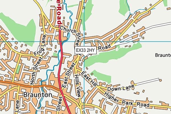 EX33 2HY map - OS VectorMap District (Ordnance Survey)