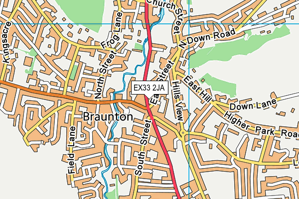 EX33 2JA map - OS VectorMap District (Ordnance Survey)