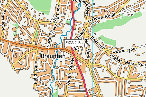 EX33 2JB map - OS VectorMap District (Ordnance Survey)