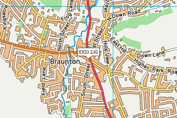 EX33 2JG map - OS VectorMap District (Ordnance Survey)