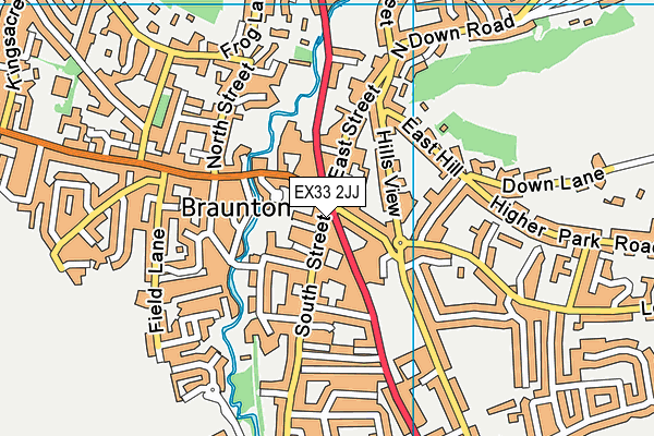 EX33 2JJ map - OS VectorMap District (Ordnance Survey)