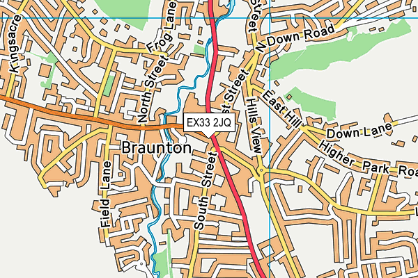 EX33 2JQ map - OS VectorMap District (Ordnance Survey)