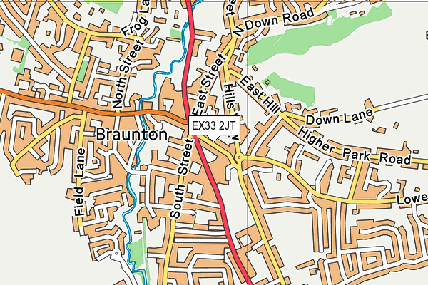 EX33 2JT map - OS VectorMap District (Ordnance Survey)