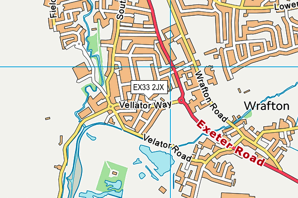 EX33 2JX map - OS VectorMap District (Ordnance Survey)