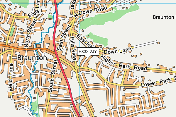EX33 2JY map - OS VectorMap District (Ordnance Survey)