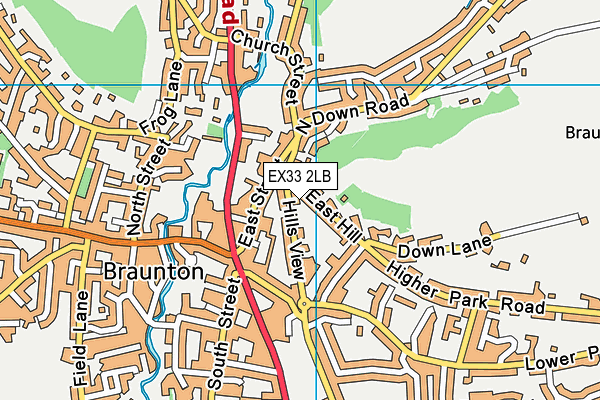 EX33 2LB map - OS VectorMap District (Ordnance Survey)