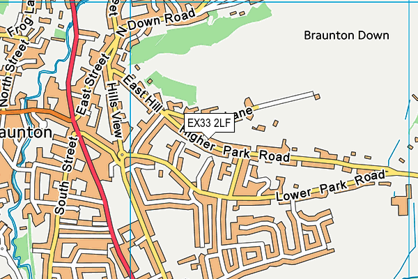 EX33 2LF map - OS VectorMap District (Ordnance Survey)