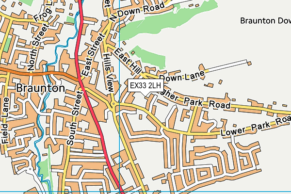 EX33 2LH map - OS VectorMap District (Ordnance Survey)