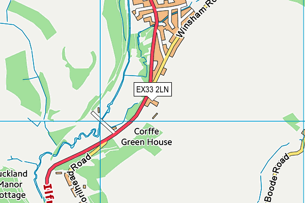 EX33 2LN map - OS VectorMap District (Ordnance Survey)