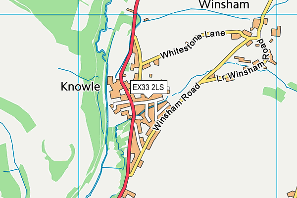 EX33 2LS map - OS VectorMap District (Ordnance Survey)