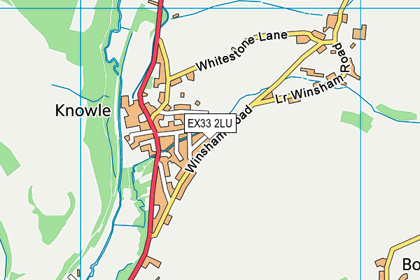 EX33 2LU map - OS VectorMap District (Ordnance Survey)